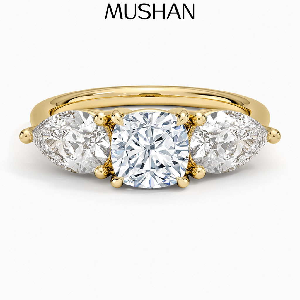 Moissanite Ring - Anillo de Plata de Ley con