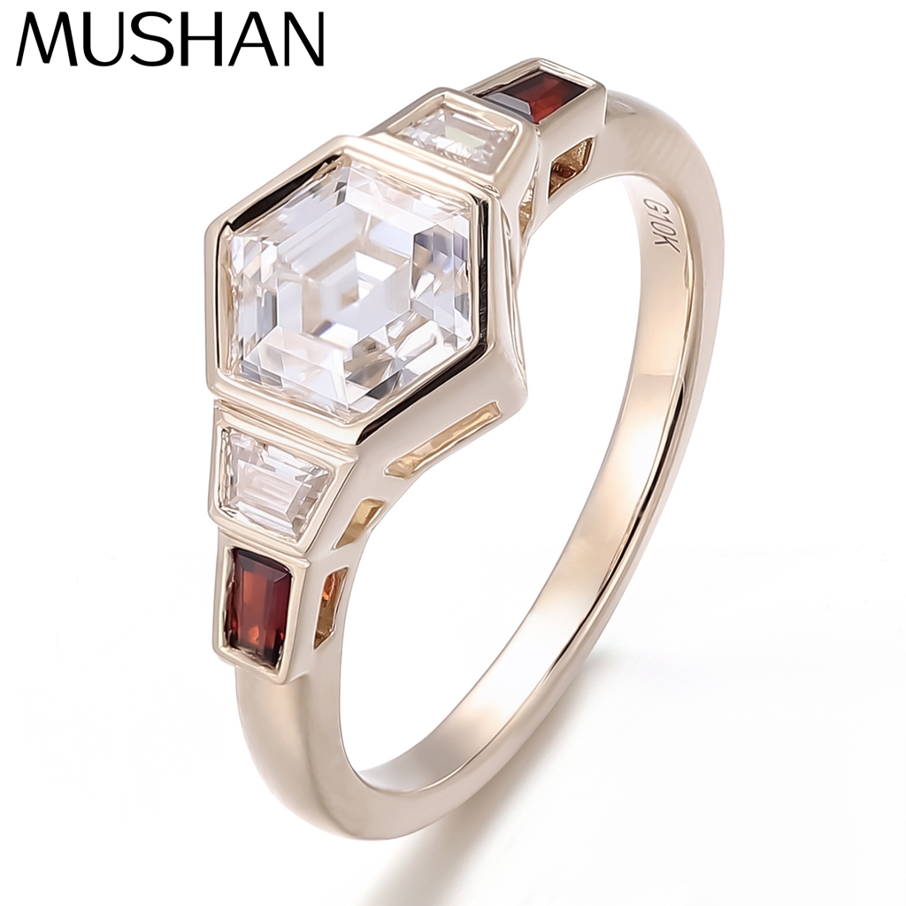 Moissanite Ring - Anillo de Oro 10k 14k 18k
