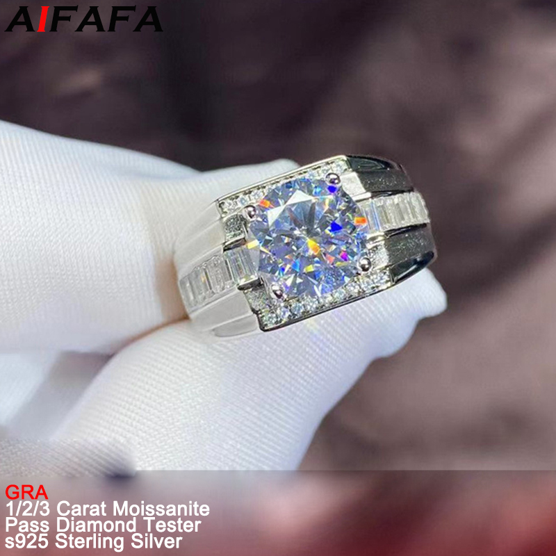 Moissanite Ring - 1CT 2CT 3CT D Color Moissanite