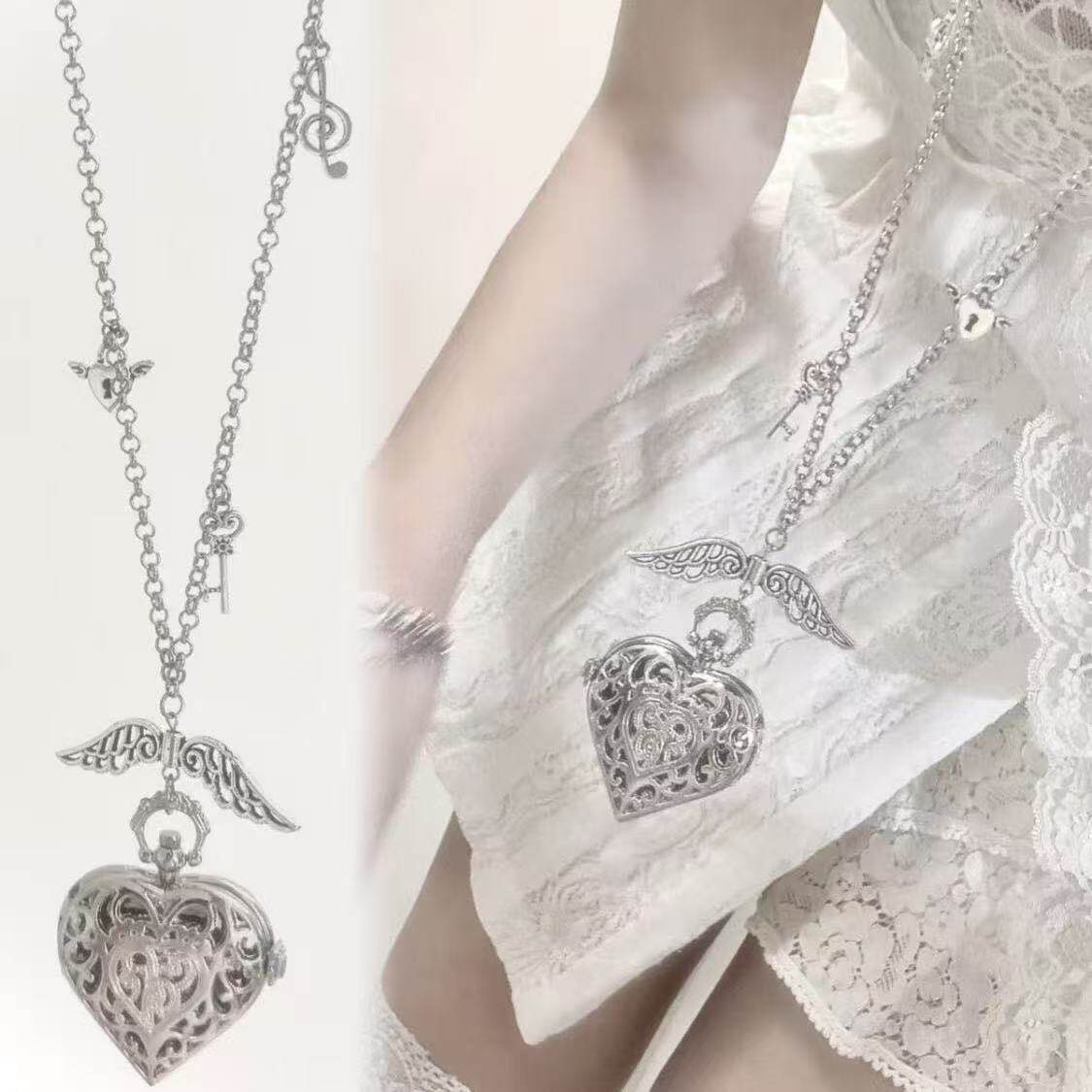 Mystery Jewelry Jar Watches - Collar con Reloj de Bolsillo de