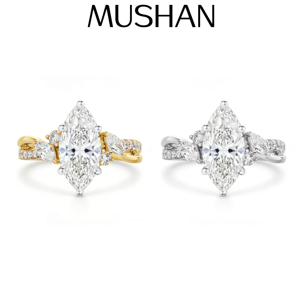 Moissanite Ring - Anillo de Plata de Ley 925