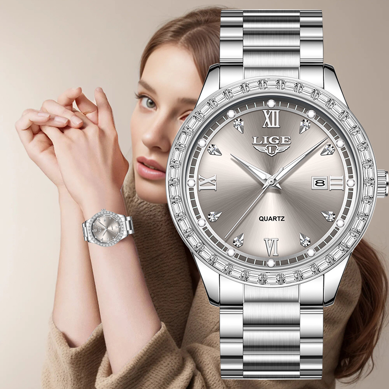 Jewelry Style Watches - Reloj de Pulsera LIGE de Cuarzo