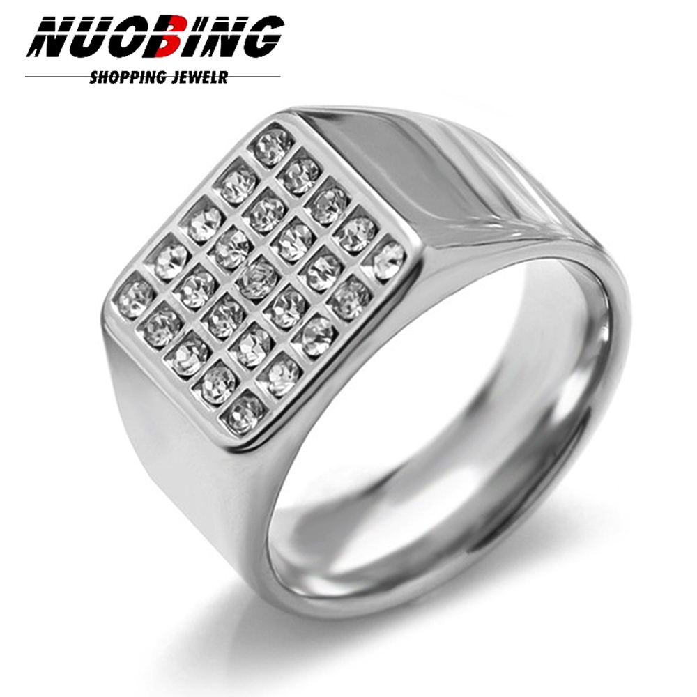 Moissanite Ring - Anillo de sello de circonia cúbica