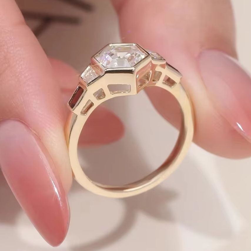 Anillo de Oro 10k 14k 18k y Pl - Moissanite Ring reseña y precio