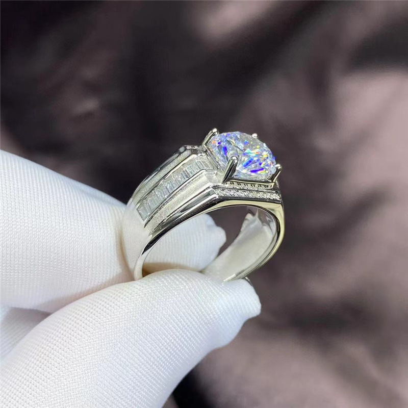 1CT 2CT 3CT D Color Moissanite - Moissanite Ring reseña y precio