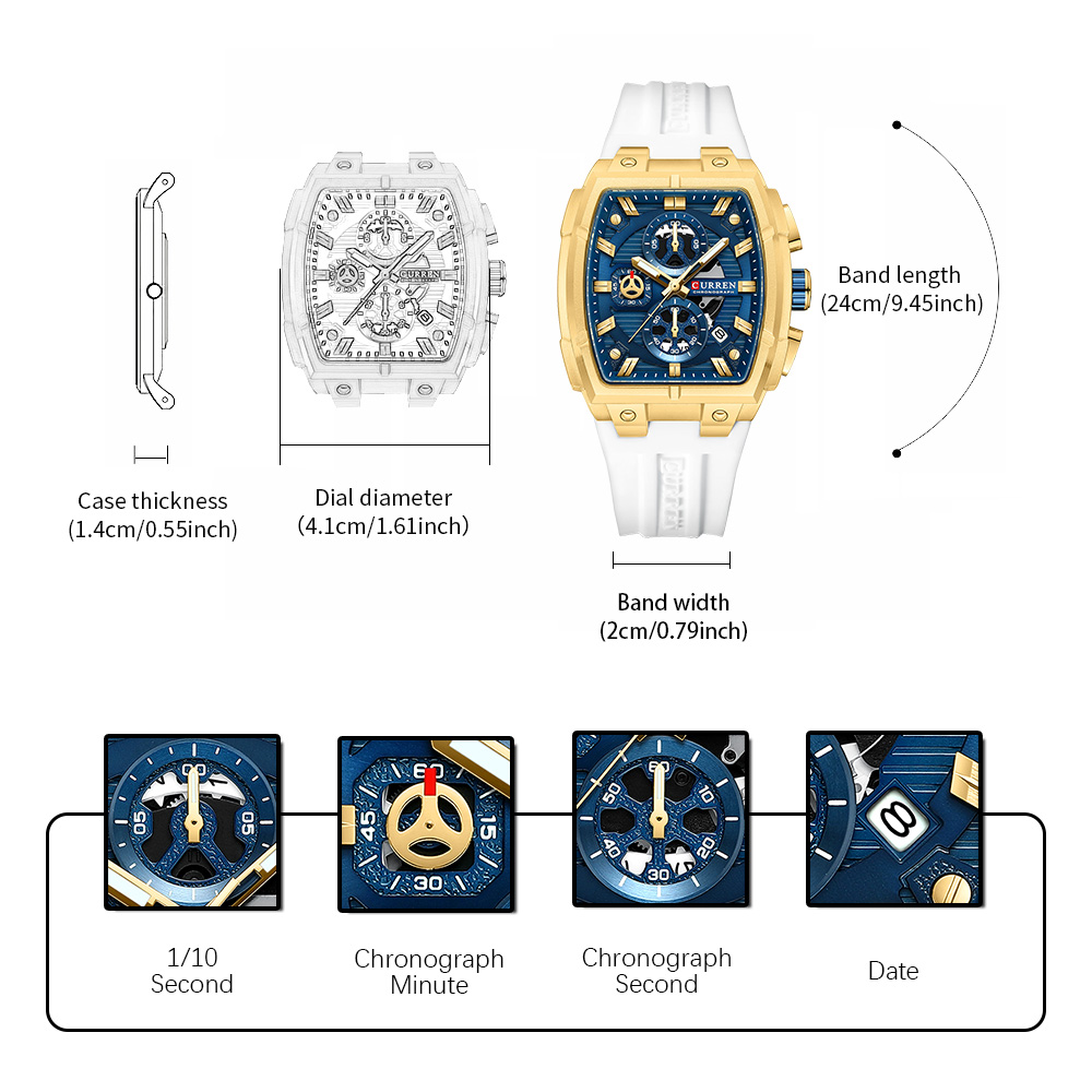 Reloj CURREN de Lujo Vintage p - Jewelry Style Watches reseña y precio