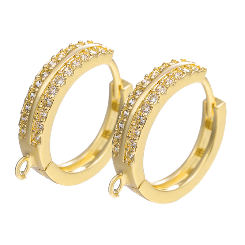 Juya 2 4 unids/lote DIY 18K ch - Hoop Earrings reseña y precio