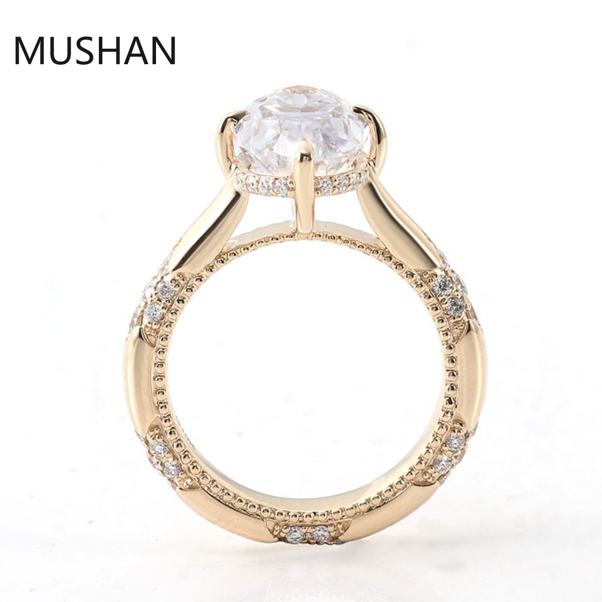 Anillos de oro de 14K y 18K de - Moissanite Ring reseña y precio