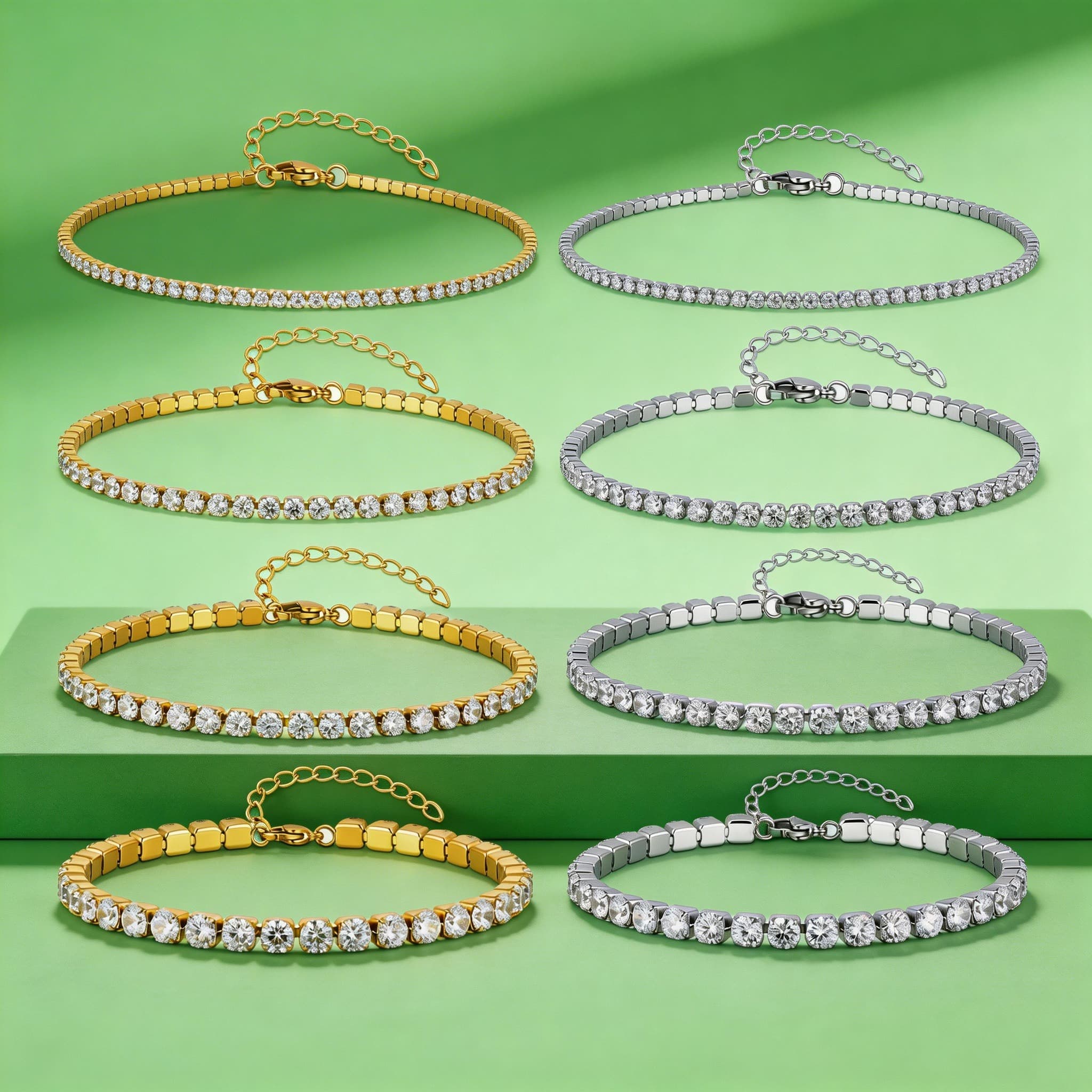 Tobillera de cadena de circoni - Jc Jewelry & Watches Photos reseña y precio